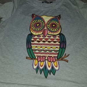 Owl graphic T-shirt